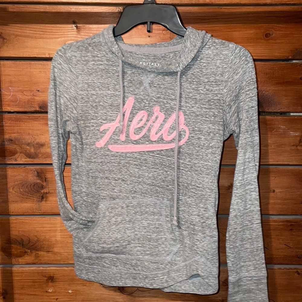 Gray and pink Aeropostale shirt